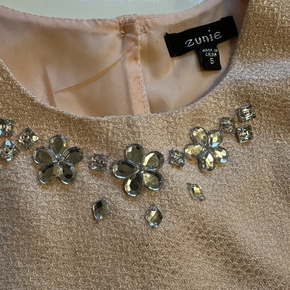 Pink Jeweled Zunie Dress | Size 5T